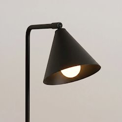 Lampa biurkowa ze stożkowym kloszem Nox 1xE14 czarna