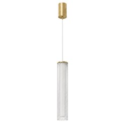 Lampa wisząca LED akrylowa tuba 10W 3CCT 30cm złota