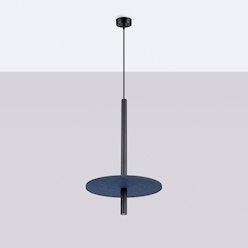 Lampa wisząca filcowa Feltro 1xG9 czarno-granatowa