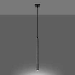 Lampa wisząca pojedyncza tuba PASTELO 1xG9 beton