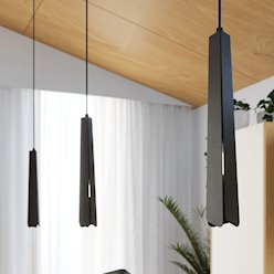 Lampa wisząca potrójna Prysm okrągła 3xG9 czarna