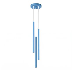 Lampa wisząca pojedyncza tuba Pastelo 3P 3xG9 błękitna