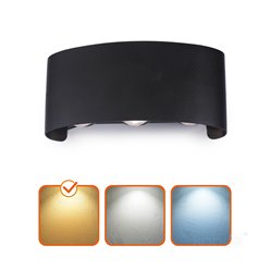 Kinkiet zewnętrzny góra dół Lumepra 6W 3000K czarny