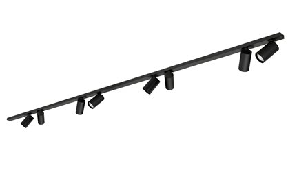 Lampa natynkowa narożna 116x116cm SpotLine 8xGU10 czarna