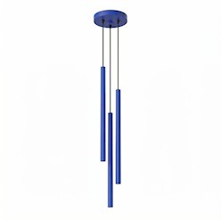 Lampa wisząca potrójna tuba Pastelo 3P 3xG9 okrągła ultramarynowa