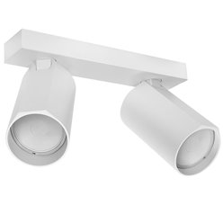 Lampa natynkowa 20cm z reflektorami SpotLine 2xGU10 biała
