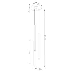 Lampa wisząca potrójna Pastelo 3xG9 okrągła zielona oliwka