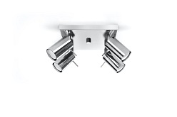 Lampa sufitowa kwadrat z reflektorami RING 4xGU10 chrom