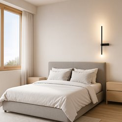 Kinkiet ścienny liniowy LED Lira 8W 60cm czarny 4000K