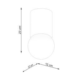 Lampa sufitowa kula BOOMO 23cm 1xG9 drewno