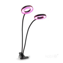 Lampa LED podwójna z klipsem do uprawy roślin 8W