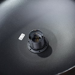 Lampa wisząca drewniana Marion 1xE27 czarna/naturalne drewno