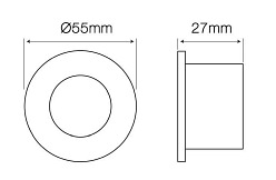 Oprawa sufitowa wodoodporna IP44  LED line odlew MR11 - czarna