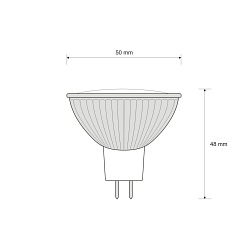 żarówka LED MR16/GU5.3 12V AC/DC 3,6W marki ART barwa światła biała ciepła