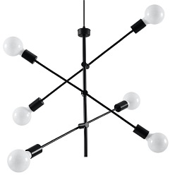 Lampa wisząca Loft CONCEPT 6xE27 czarna