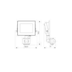 Naświetlacz LED LUMINO z czujnikiem 20W 2000lm neutralny