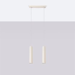 Lampa wisząca podwójna Lagos 2xGU10 listwa beżowa