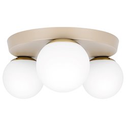 Lampa sufitowa okrągła mleczne kule Bali 3xE27 beżowa