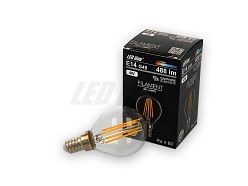 Żarówka LED E14 4W 488lm FILAMENT kulka G45 marki LED line biała ciepła