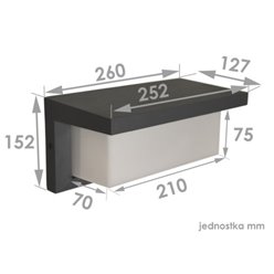 Kinkiet elewacyjny NEELY 12W 4000K czarny