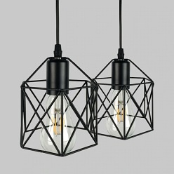 Lampa wisząca Zaffiro Loft Brylant 3xE27 prosta Czarna