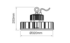 Lampa LED line UFO T 220-240V 200W 26000LM 4000K 90°