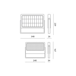 Naświetlacz SOLAR LED MHCS 10W - Biała Neutralna