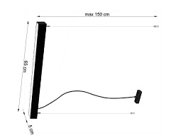 Lampa wisząca PINNE 67 czarna 4000K