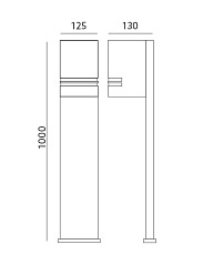 słupek ogrodowy 100cm szary