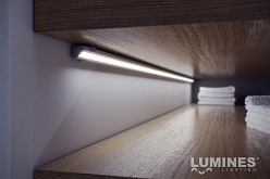Profil C Lumines - narożny 45°, biały 1m