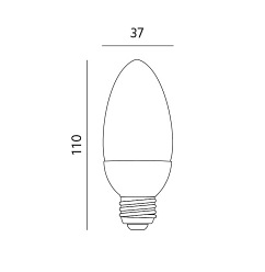 zarowka led swieczka e27 9w