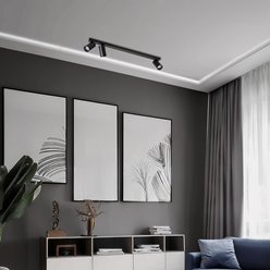 Lampa sufitowa z reflektorami Hero GU10 2+1 czarna