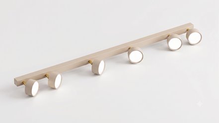 Listwa sufitowa 120cm z okrągłymi reflektorami 6xGX53 beżowa