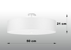 Lampa sufitowa SKALA okrągła 50 cm 5xE27 biała