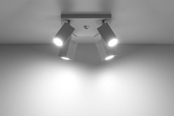 Biała lampa sufitowa kwadrat reflektory MERIDA 4xGU10