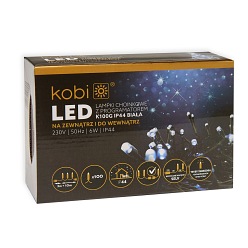 Lampki choinkowe LED z gniazdem K100 białe