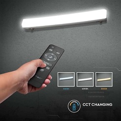 Lampa hermetyczna LED Solarna 120cm 18W 1000lm z pilotem - zmiana barwy