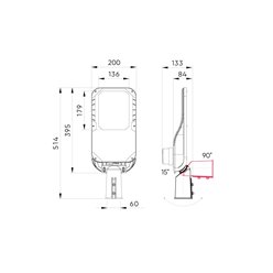 Lampa uliczna LED 50W Camino 7000lm 4000K