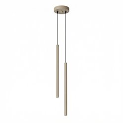 Lampa wisząca podwójna tuba Pastelo 2xG9 okrągła taupe