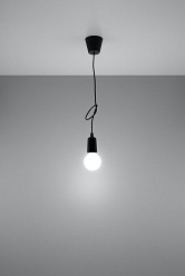 Lampa wisząca na kablu 1xE27 DIEGO czarna