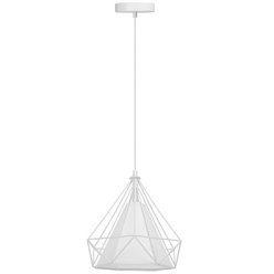 Lampa wisząca Diamond Deco 1xE27 - biała