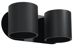 Podwójny kinkiet ścienny ORBIS 2xG9 czarny