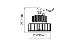 Lampa LED line UFO T 100-277V 100W 15000LM 4000K 60° ściemnialna 1-10V