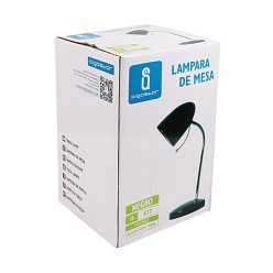 Lampa biurkowa 1xE27 Czarna - elastyczne ramie