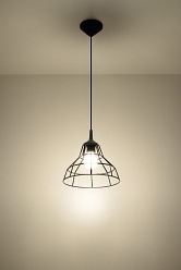 Lampa wisząca industrialna ANATA 1xE27 Czarna