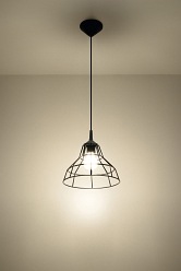 Lampa wisząca industrialna ANATA 1xE27 Czarna