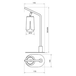 Lampka biurkowa gabinetowa Flower 1xGU10 czarna