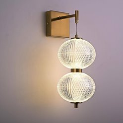 Kinkiet designerski LED kule Amelia 30W - złoty