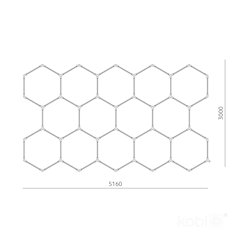 Lampa LED Hexagon Line 513W 51300lm 300×516cm 6500K
