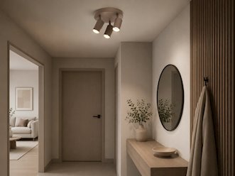 Lampa sufitowa okrągła z refletorami 3xGU10 Lucilla beżowa